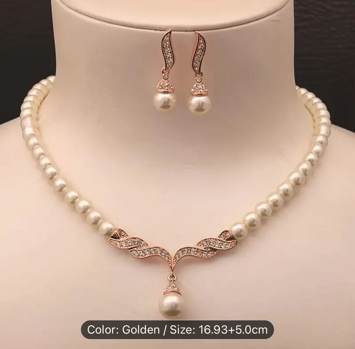 Latest Stylish Design Fancy Pearl Necklace With Earrings in Germany