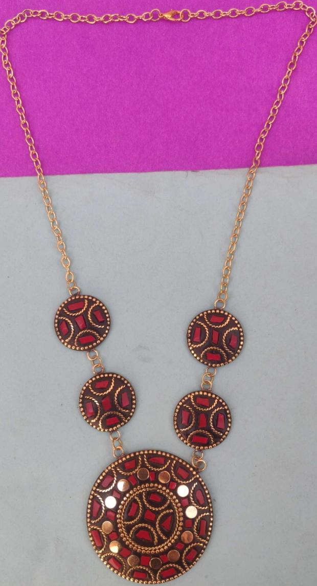 Afghani Tibetan Boho Designer Long Chain Laq Necklace in Germany