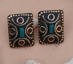 Rectangle Shaped Stud Earrings Tibetan Style in Berlin