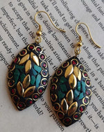 Turquoise Color Tibetan Boho Style Earrings in Germany