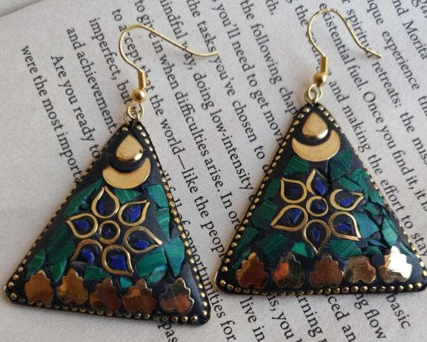 Charming Premium Quality Tibetan Laq Earrings in Munich