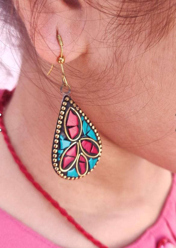 Tibetan Style Dangle Hook Earrings in Berlin