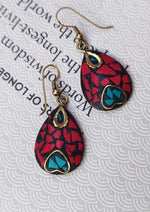 Brass Base Tibetan Earrings in Munich