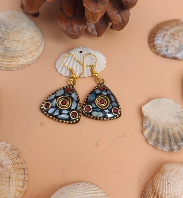Afghani Lac Tibetan Nepali Earrings in Munich
