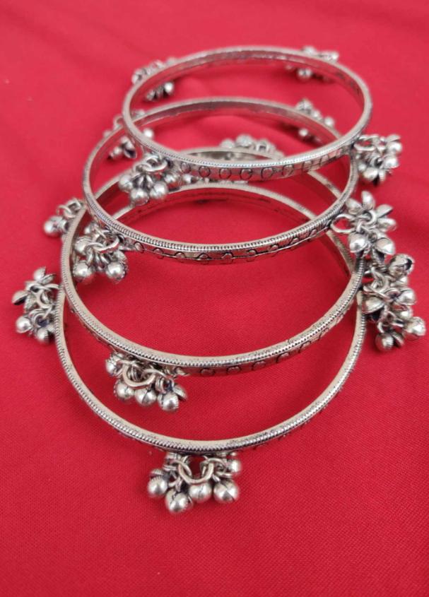 Yellow Chimes German Oxidised Ghungroo Design Bangle in Germany