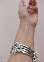 Silver Plated Pearls Beaded Bangles in Germany