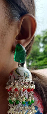 Designer Handmade Meenakari Work Jhumki  Women and Girls in Munich