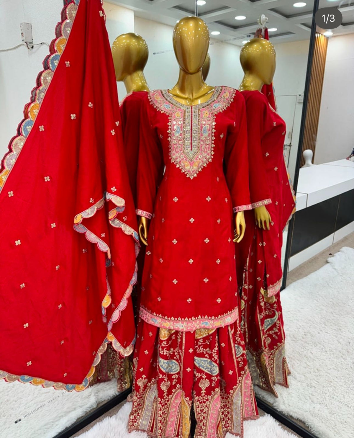 Party Wear Look Fancy Top-Dupatta and Fully Stitched Sharara in Berlin