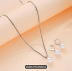 STYLISG PEARL SILVER PLATED CHAIN AND EARRINGS IN BERLIN