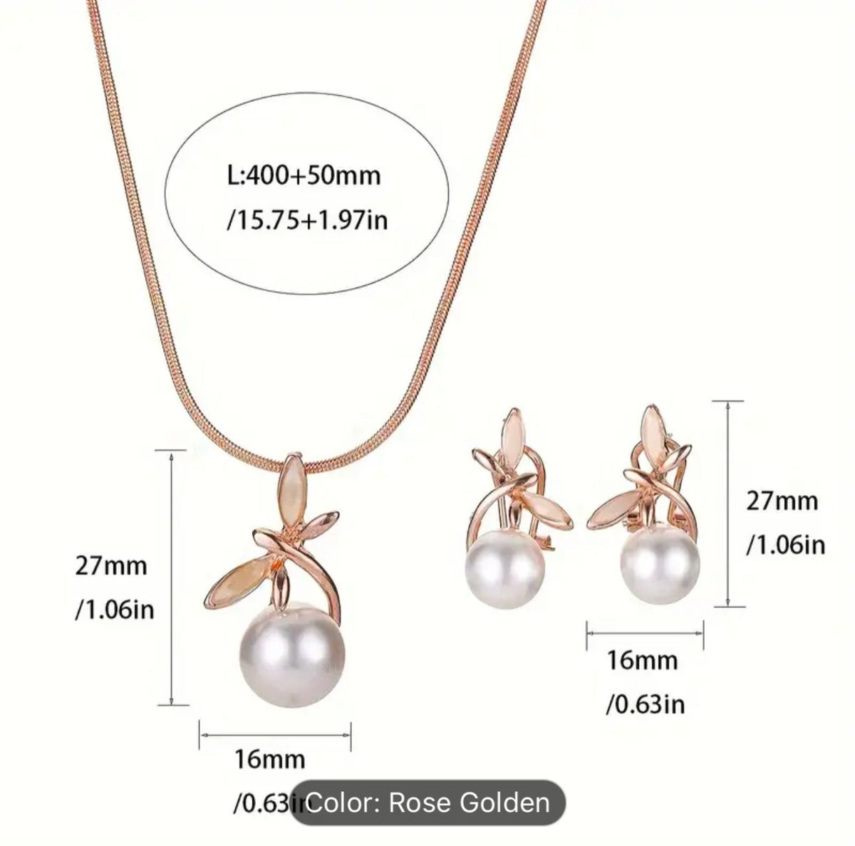 Pearl Necklace Earrings Set in Germany