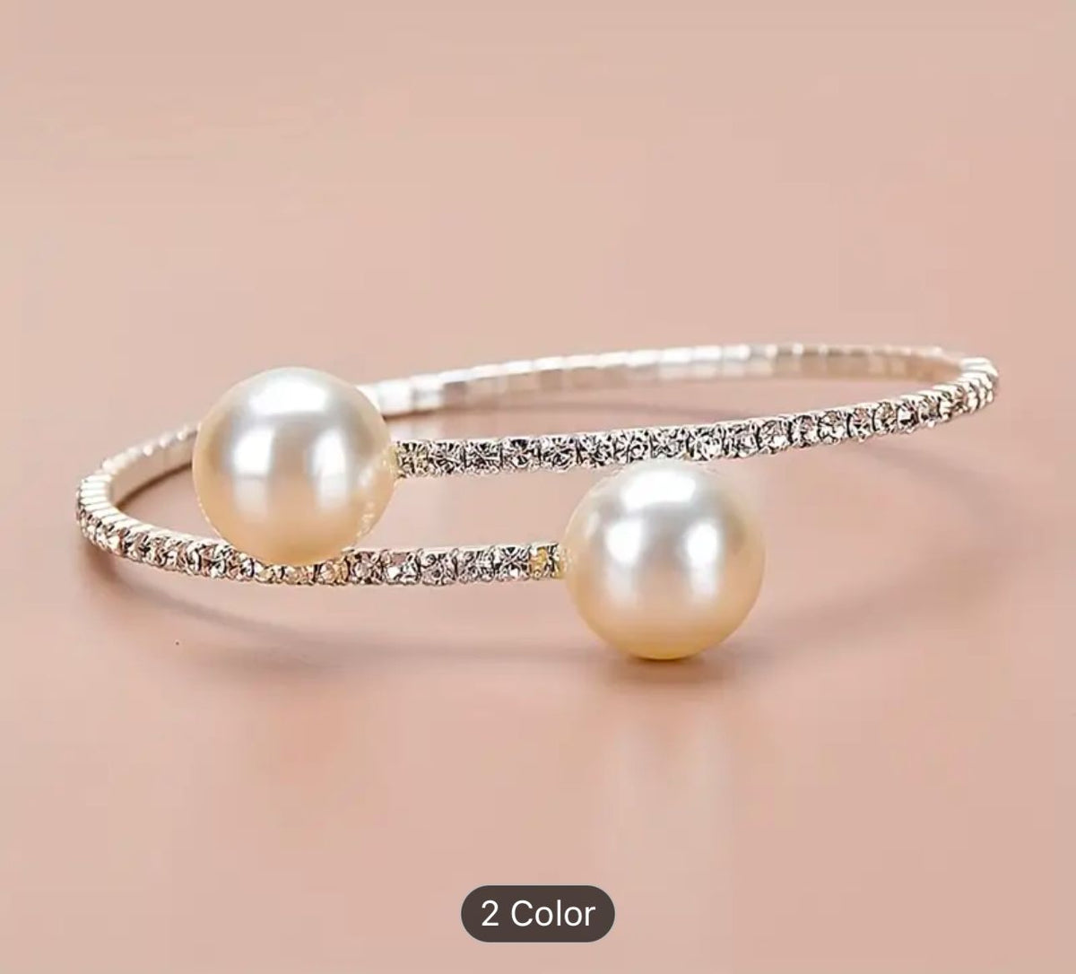 Trendy Rhinestone Silver Plated Pearl Bracelets in Munich