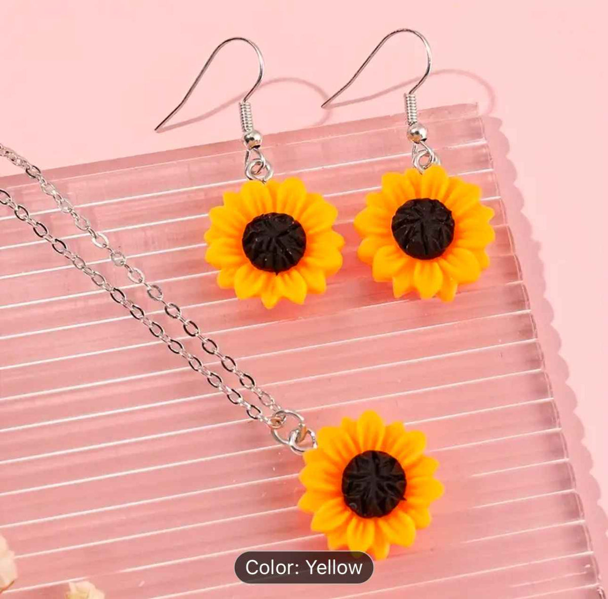 Sunflower Earring and chain Sunshine Women Jewelry in Munich