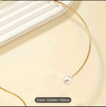 Question Mark Shape Faux Pearl Collar Short Necklace in Berlin