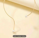 Question Mark Shape Faux Pearl Collar Short Necklace in Berlin