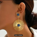 Gold Plated stainless steel Evileye Earrings in Germany