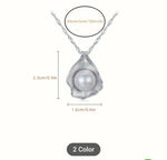 Sterling Silver Shell Pearl Pendant Necklace For Women in Germany
