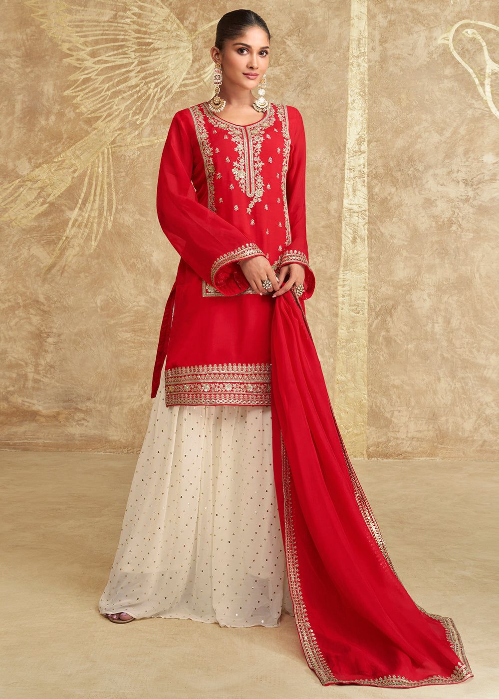 Embroidered Chinon Silk Pakistani Suit in Berlin