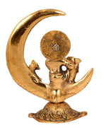 Gold-Toned Baby Krishna Flute Playing Statue Showpiece in Munich