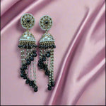 Premium Unique Mirror And Beads Jhumki Earrings in Germany