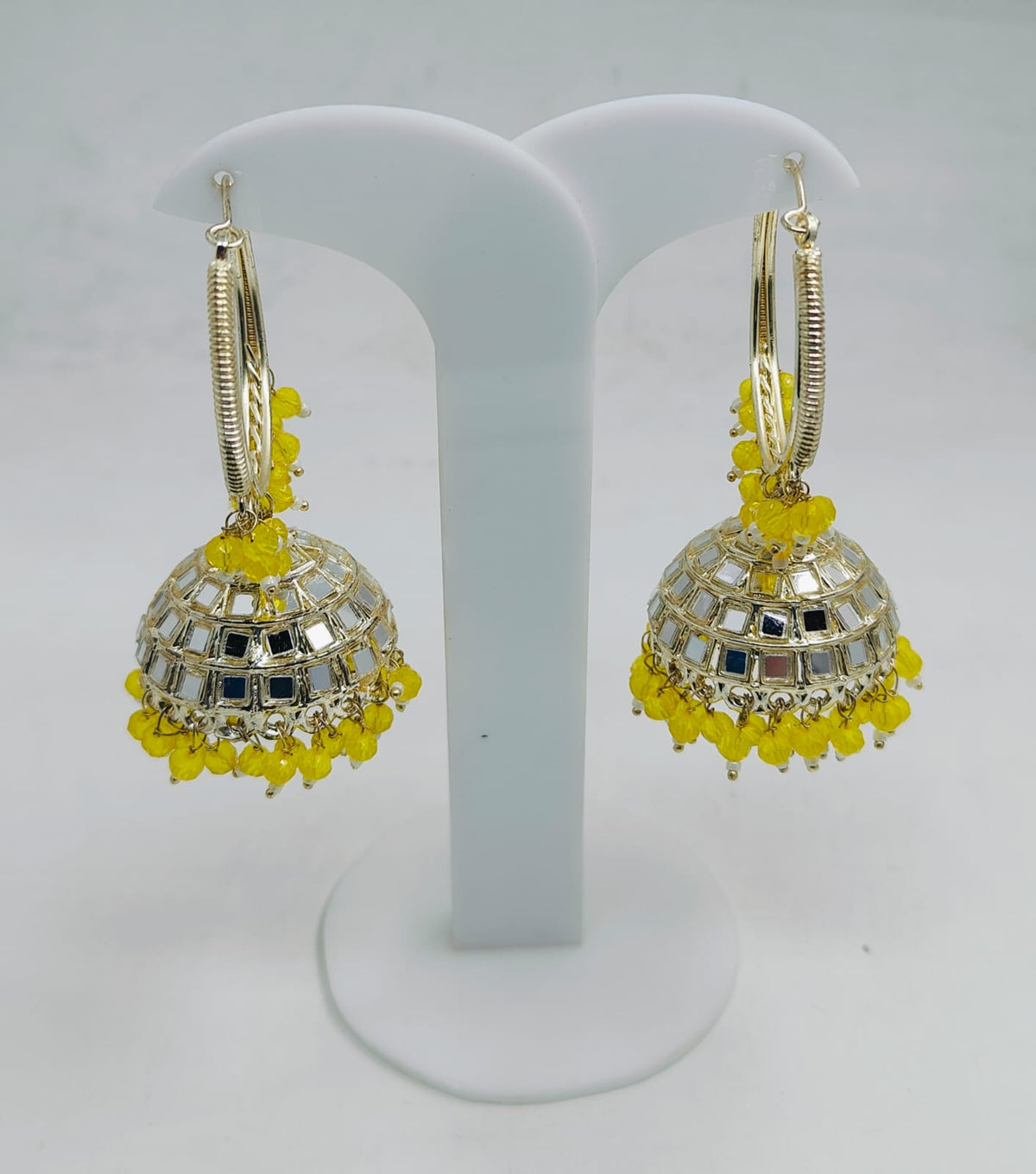 Beaded  Textured Round Shaped Jhumkas Earrings for Women in Germany