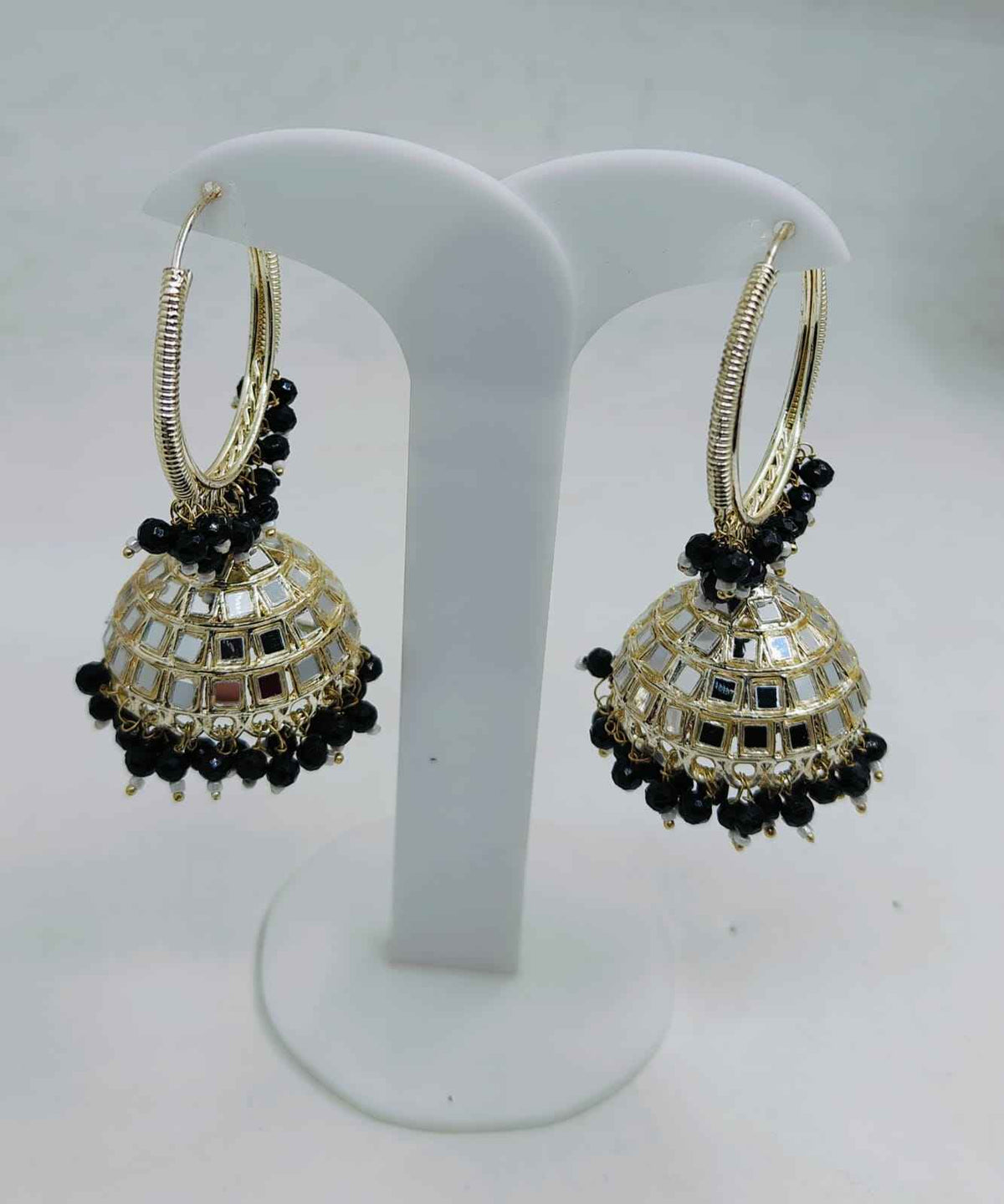 Beaded  Textured Round Shaped Jhumkas Earrings for Women in Germany