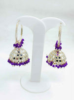 Beaded  Textured Round Shaped Jhumkas Earrings for Women in Germany