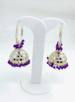 Beaded  Textured Round Shaped Jhumkas Earrings for Women in Germany