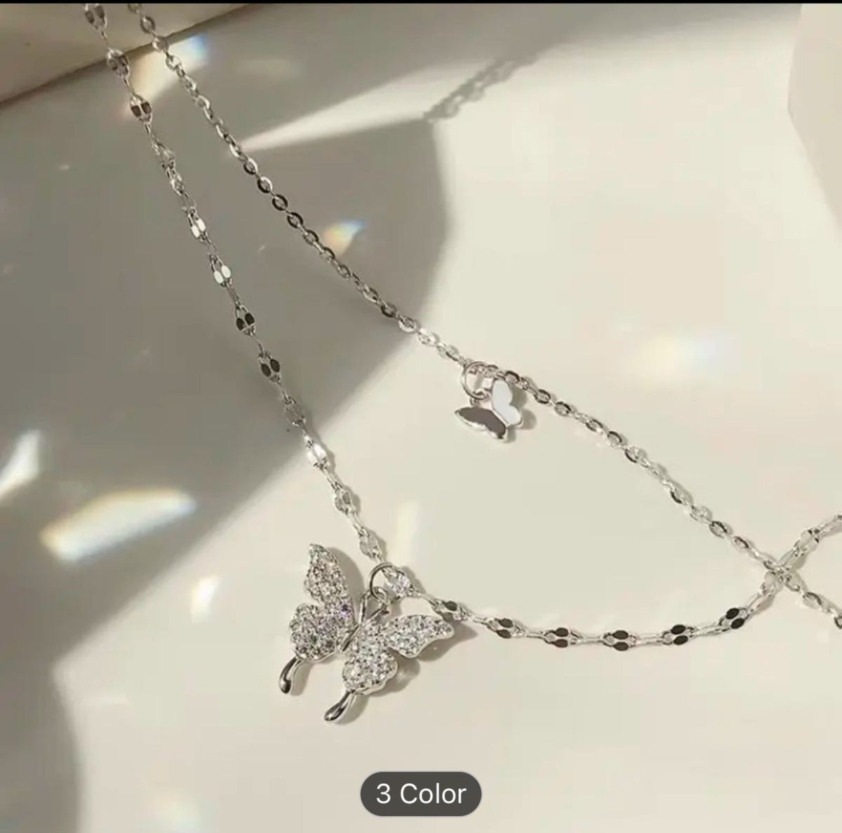 Butterfly Necklace, Ladies Exquisite Double-layer Clavicle Chain Necklace Jewelry in Berlin