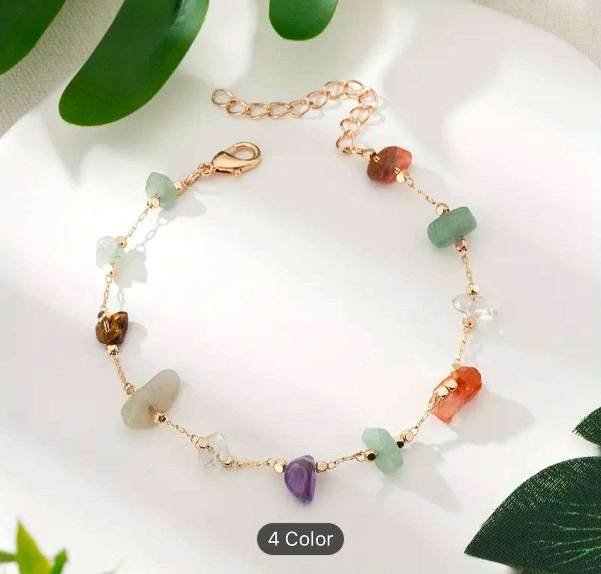 Natural Stone Beaded Ankle Bracelet in Berlin