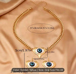 Evil Eye Pendant Necklace & Earrings Set in Germany