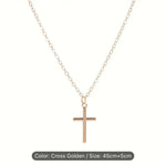 Sterling Silver Gold Plated Plain Cross Chain Pendant in Germany