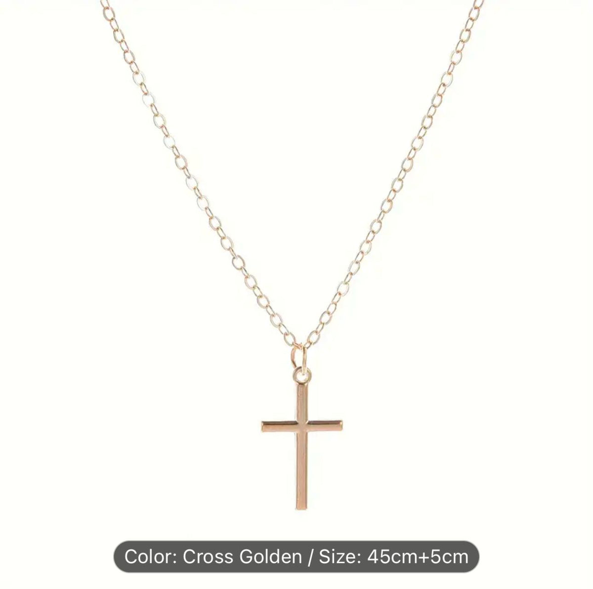 Sterling Silver Gold Plated Plain Cross Chain Pendant in Germany