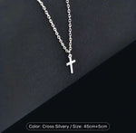 Sterling Silver Plated Plain Cross Chain Pendant