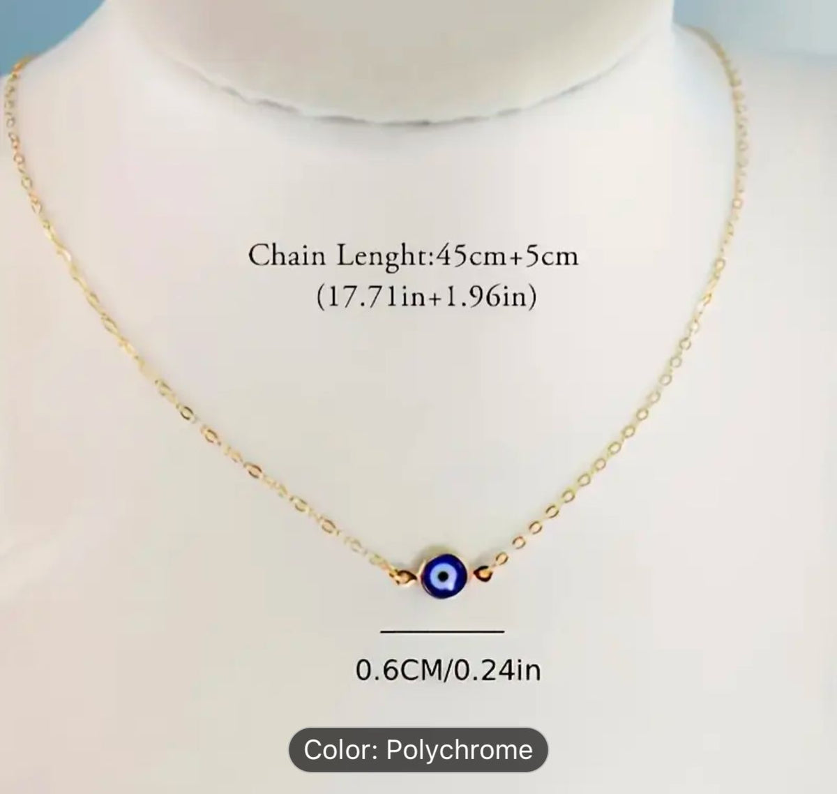 Elegant & stylish gold plated evil eye chain pendant for girls & women in Germany