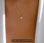 Palm Tree Pendant Necklace Gold plated chain in Berlin