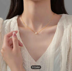 Gold Plated Single Diamond Pendant Charm Necklace in Berlin