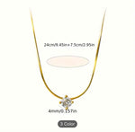 Gold Plated Single Diamond Pendant Charm Necklace in Berlin