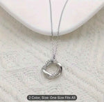 Boho Twisted Circle Necklace Crystal Circle Pendant Necklace