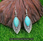Turquoise Necklace Earrings Set Bohemian Pendant Costume Necklace in Berlin