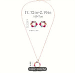 Women's Gold Plated Jewelry Set with Colorful Rhinestones & Hollow Circle Design in Germany