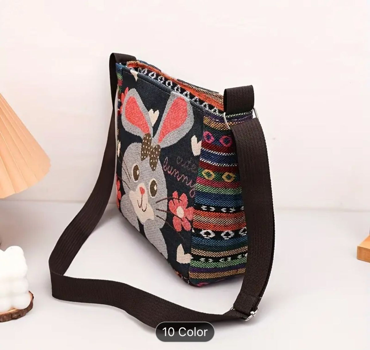Animal Print Ethnic Knit Shoulder Bag for Women in Germany