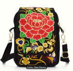 Embroidery Women Shoulder Bag Flower Pattern in Munich