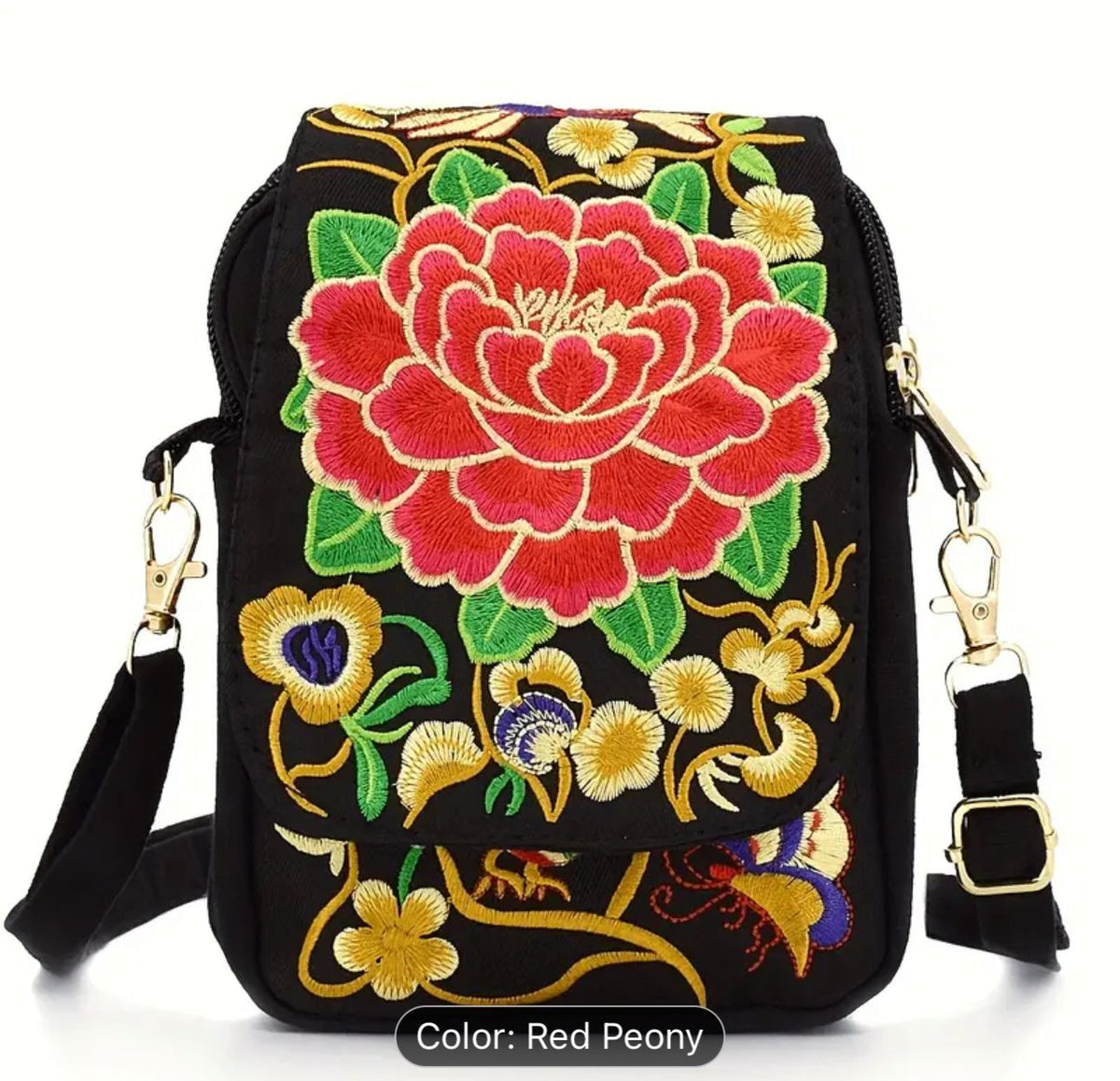 Embroidery Women Shoulder Bag Flower Pattern in Munich