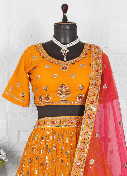 Embellished Gotta Patti  Lehenga Choli Set with Dupatta in Germany
