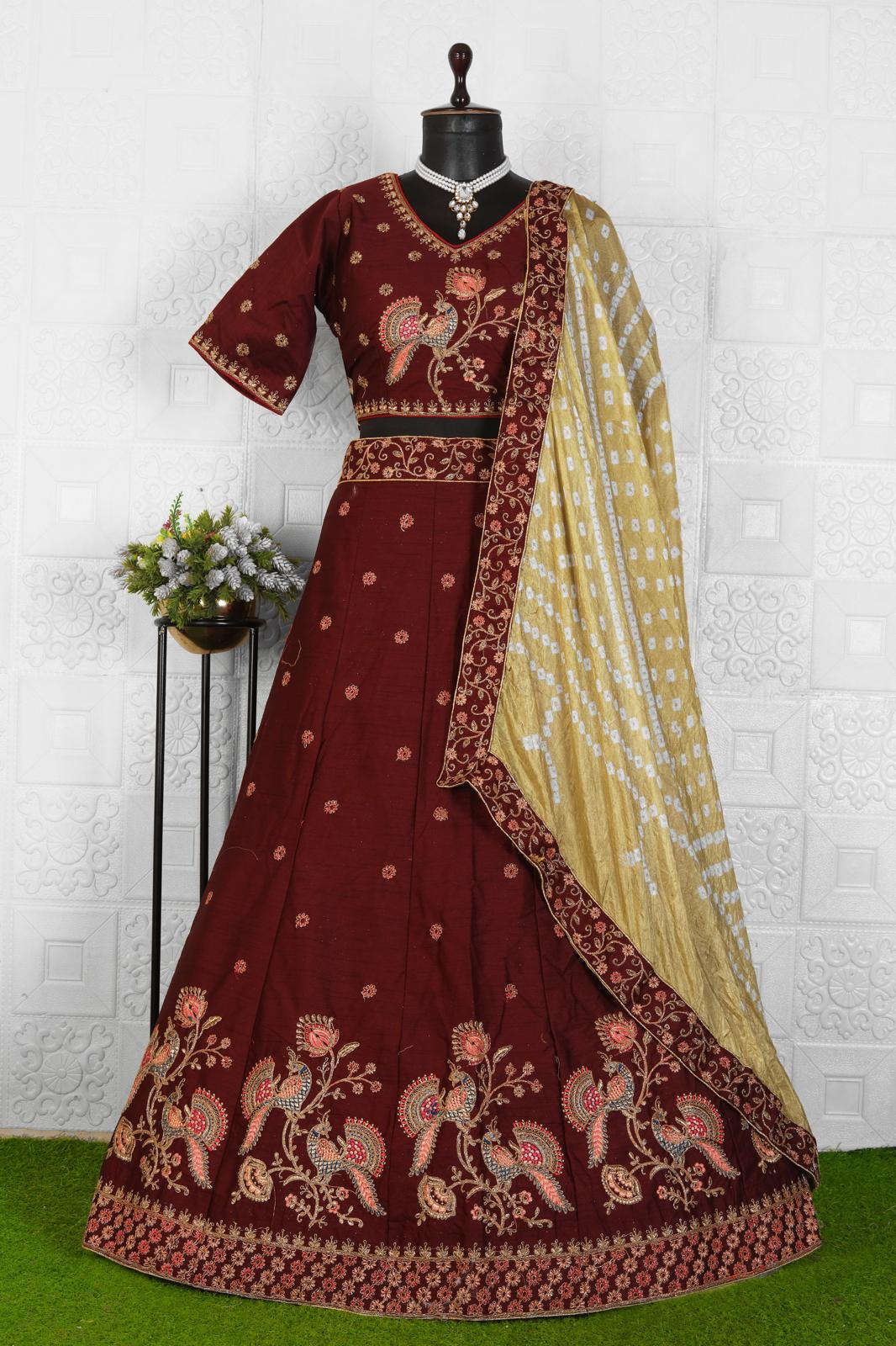 Maroon Elegance Lehenga Choli With Dupatta in Berlin Namma Markt