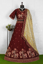 Maroon Elegance Lehenga Choli With Dupatta in Berlin Namma Markt
