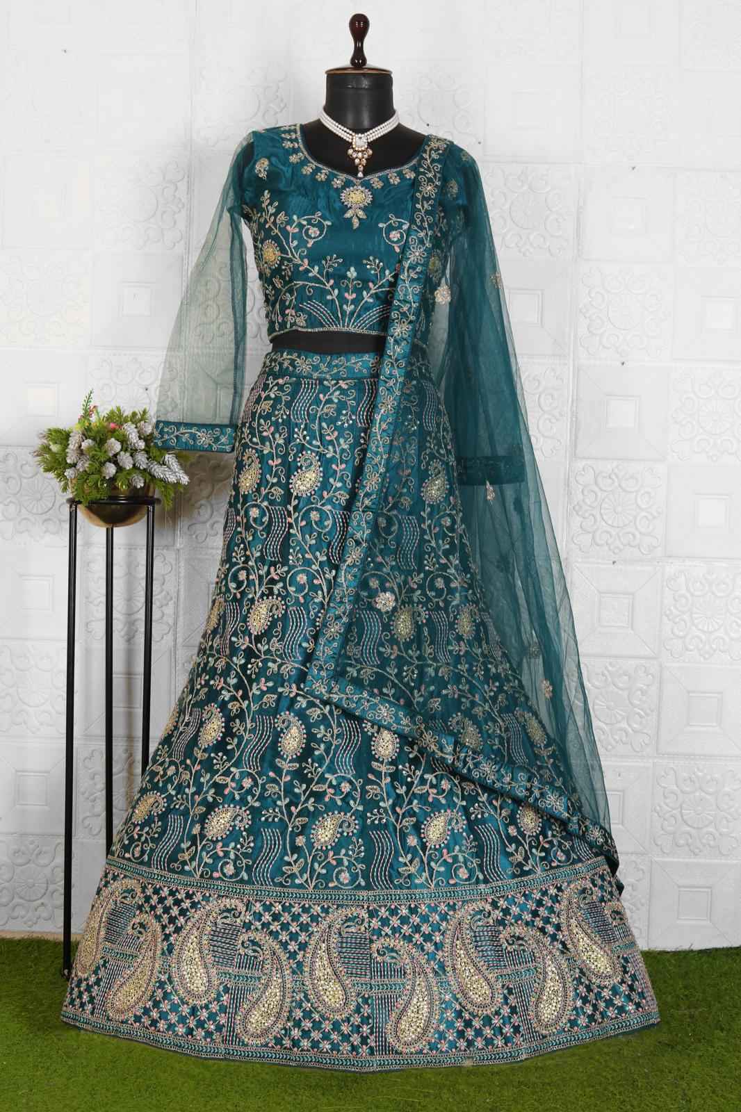 DESIGNER EMBROIDERY WORK LEHENGA CHOLI IN GERMANY