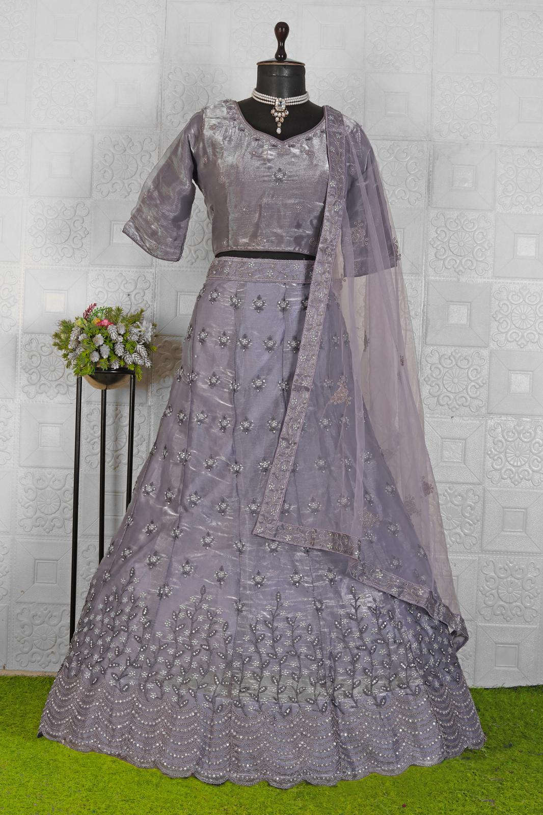 Embroidered Stitched Lehenga Choli with dupatta in Germany