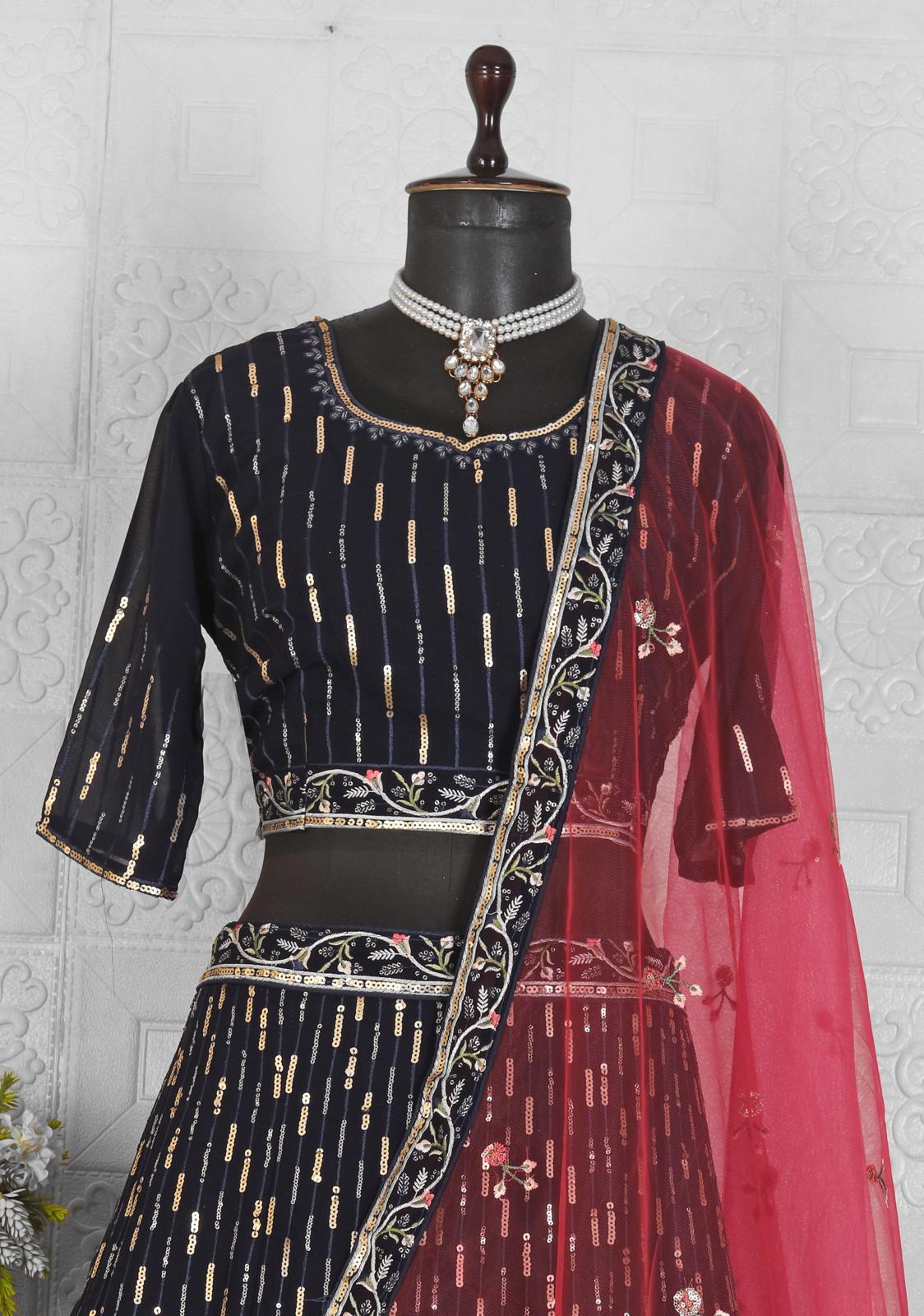 Navy Blue Lehenga Choli in Berlin