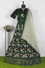 Gorgeous Green Color Georgette Sequence Work Lehenga in Munich